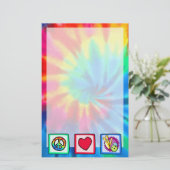 Vrede, liefde, bowlen briefpapier (Staand voorkant)