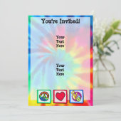 Vrede, liefde, bowlen kaart (Staand voorkant)