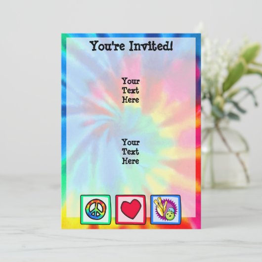 Vrede, liefde, bowlen kaart (Staand voorkant)