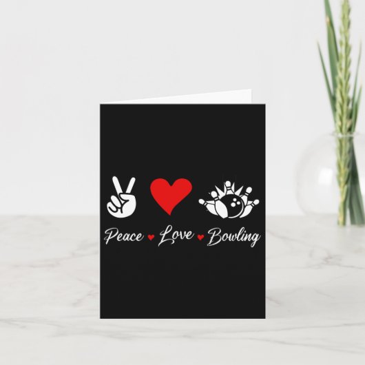 Vrede Liefde Bowling Grappige Bowling Bowlers Spar Kaart (Voorkant)