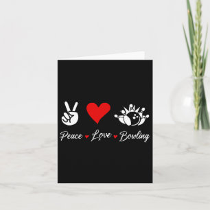 Vrede Liefde Bowling Grappige Bowling Bowlers Spar Kaart