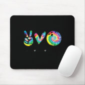Vrede Liefde Bowling Speler Tie Dye Bowling Liefhe Muismat (Met muis)