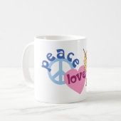 Vrede Liefde Brei Koffiemok (Voorkant links)