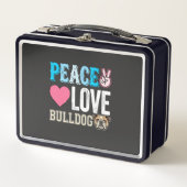 Vrede Liefde Bulldog Vector (Voorkant)