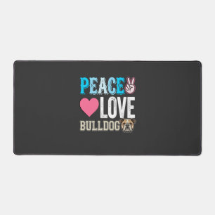Vrede Liefde Bulldog Vector Bureaumat