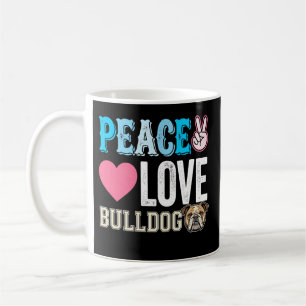Vrede Liefde Bulldog Vector Koffiemok