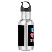 Vrede Liefde Bulldog Vector Waterfles (Achterkant)