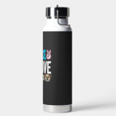 Vrede Liefde Bulldog Vector Waterfles (Links)