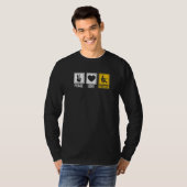 Vrede Liefde Buschauffeur Schoolbuschauffeurs Rijd T-shirt (Voorkant volledig)