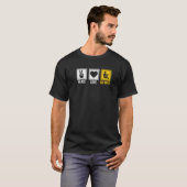 Vrede Liefde Buschauffeur Schoolbuschauffeurs Rijd T-shirt (Voorkant volledig)