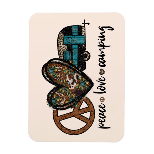 Vrede, Liefde, Camping Magneet (Verticaal)