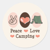 Vrede Liefde Camping Stickers (Voorkant)
