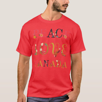 Vrede liefde Canada familie T-shirt