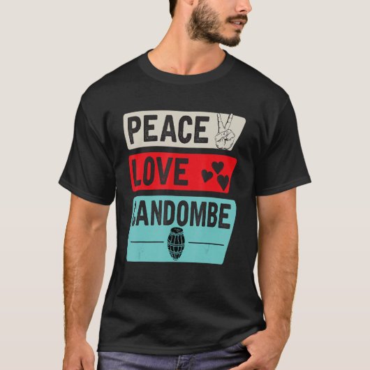 Vrede Liefde Candombe Candombe Drums Candombe Play T-shirt (Voorkant)