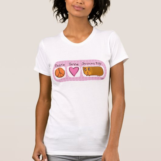 vrede , liefde , cavia ' s t-shirt (Voorkant)