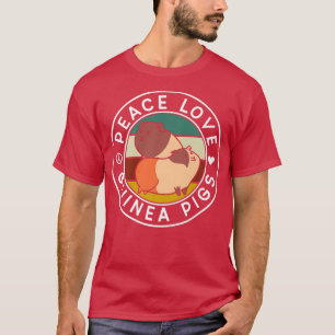 Vrede Liefde Cavia's Dierenliefhebber Cavia Huisdi T-shirt