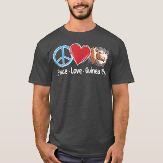 Vrede Liefde Cavia's Schattige Cavia Dier Liefde T-shirt