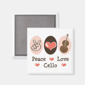 Vrede Liefde Cello Magneet (Voorkant / Achterkant)