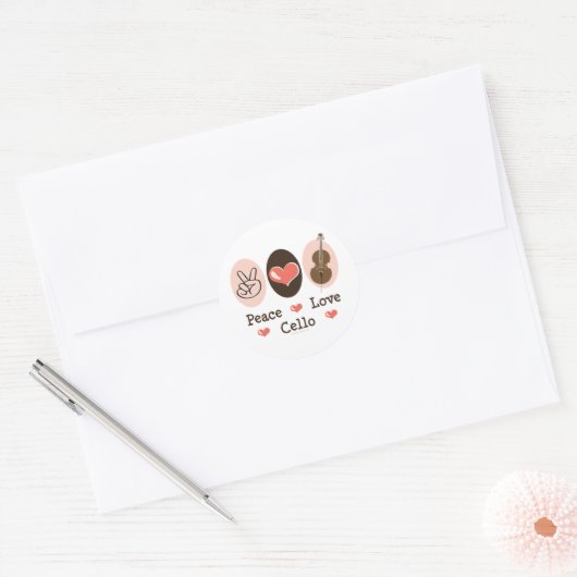 Vrede Liefde Cello Stickers (Envelop)