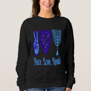 Vrede Liefde Chanoeka 2021 Joods T-shirt Menorah C