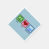 Vrede Liefde Chanoeka Menorah Schattigee Blauwe Pa Servet (Hoek)