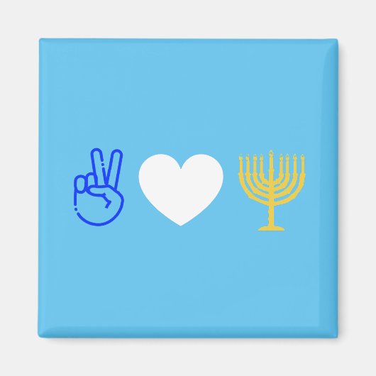 Vrede Liefde & Chanukka Magneet (Voorkant)