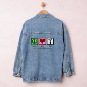 Vrede Liefde Cheer Schattige Custom Cheerleader Denim Jacket (Hangar)