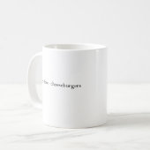 Vrede Liefde Cheeseburgers Koffiemok (Voorkant links)