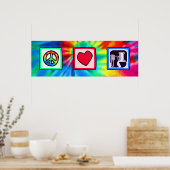 Vrede, liefde, chemie poster (Keuken)