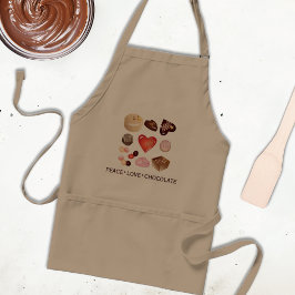 Vrede Liefde Chocolade Snoepgoed Standaard Schort