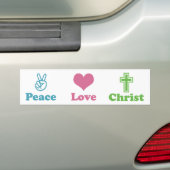 Vrede Liefde Christus Bumpersticker (Op auto)