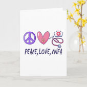 Vrede Liefde CNFA Verpleegster Kaart (Gele Bloem)