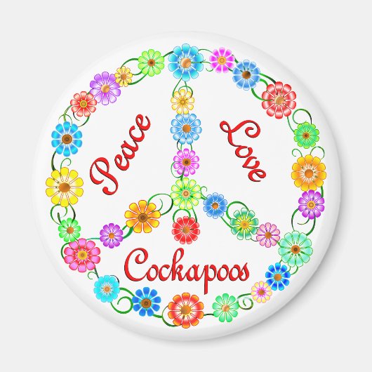 Vrede Liefde Cockapoos Magneet (Voorkant)