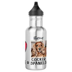 Vrede Liefde Cocker Spaniels Hondenliefhebbers Waterfles