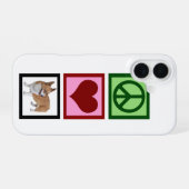 Vrede Liefde Corgis iPhone 16 Hoesje (Achterkant horizontaal)