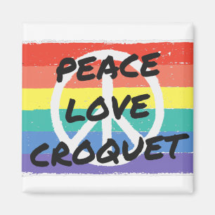 Vrede. Liefde. Croquet Magneet