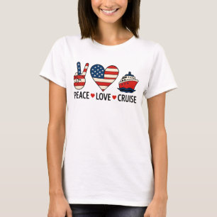 Vrede Liefde Cruise VS Vakantie Sfeer T-shirt