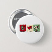Vrede. Liefde. Cthulhu. Ronde Button 5,7 Cm (Voorkant /achterkant)