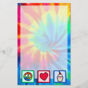 Vrede, liefde, cupcakes briefpapier