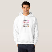Vrede, liefde, cupcakes hoodie (Voorkant volledig)