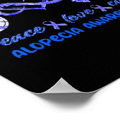 Vrede Liefde Cure Alopecia Bewustzijn Poster (Hoek)