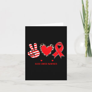 Vrede Liefde Cure Bloedkanker Awareness Ondersteun Kaart