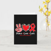 Vrede Liefde Cure Bloedkanker Awareness Ondersteun Kaart (Gele Bloem)