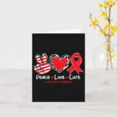 Vrede Liefde Cure Bloedkanker Awareness Ondersteun Kaart (Gele Bloem)