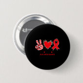 Vrede Liefde Cure Bloedkanker Awareness Ondersteun Ronde Button 5,7 Cm (Voorkant /achterkant)