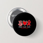 Vrede Liefde Cure Bloedkanker Awareness Ondersteun Ronde Button 5,7 Cm (Voorkant /achterkant)