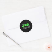 Vrede Liefde Cure Coeliakie Bewustzijn Groene Rib Ronde Sticker (Envelop)