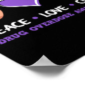 Vrede Liefde Cure Drug Overdosis Awareness Poster