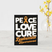 Vrede Liefde Cure Ondersteuning Leukemie Bewustzij Kaart (Gele Bloem)