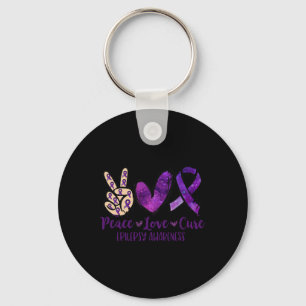 Vrede liefde Cure Overdosis Awareness Ribbon Sleutelhanger